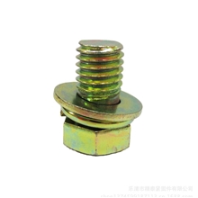 组合件、连接件&mdash;六角头螺栓+平垫圈+弹簧垫圈三组合件M10X16