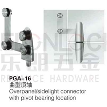 供应玻璃摇门五金配件-高级不锈钢304材质曲型顶轴玻璃连接件