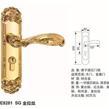 正品门锁欧式金拉丝中山锁友门锁