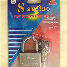 三条锁30MM方钢挂锁四方锁合金锁实体五金锁业批发