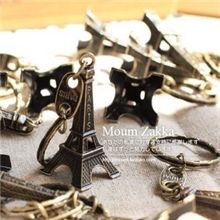 韩国创意小商品复古埃菲尔铁塔钥匙扣钥匙链3色选7563