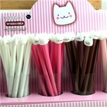 韩国文具批发61040可爱猫咪黑色中性笔4款9650