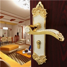 广交会参展品牌实木门锁批发价格辽宁沈阳高档工程压把门锁批发