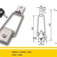 天甲五金不锈钢搭扣带锁搭扣五金锁扣箱包配件A47