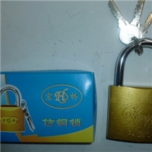 挂锁，厂家直销砂光铜挂锁32mm