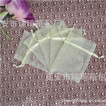 【供应】批发米色素色纱袋拉绳束口纱布袋礼品包装袋