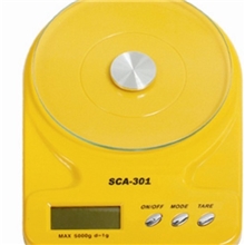 【工厂直销】四色SCA-301钢化玻璃盘面5kg家用电子称厨房秤1g