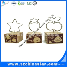 【优质厂家】新款木头底座水果造型复古名片夹