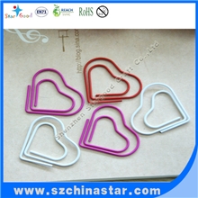 【小额批发】彩色PET包塑线创意心形回形针爱心回形针万字夹