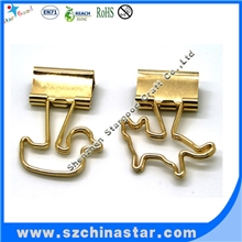 新奇特创意促销文具礼品长尾夹、环保动物造型票据夹