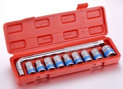 10件套筒工具盒，套筒塑盒，套筒组合塑料箱包，吹塑塑料工具箱包
