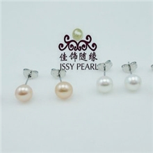 ED-001供应珍珠耳钉珍珠厂家珍珠现在加工珍珠河蚌珍珠