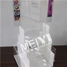 出口展示架台式亚克力资料架可旋转亚克力展示架小亚克力架