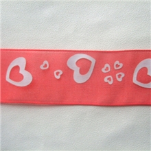 丝带雪沙带印花丝带沙带包装logo桃心带丝带批发包装丝带