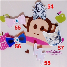 原宿徽章胸针批发亚克力胸章白胡子喵蝴蝶结眼球粉色闪电梦露