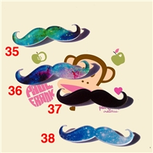 日本原宿徽章胸针胸针女胸花唇形胸针黑色胡须宇宙胡须