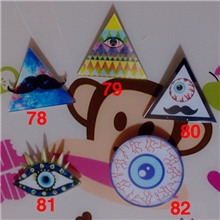 日本原宿风批发徽章唇形胸针胸针胸花星空三角形胡须眼球