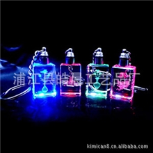 〖优质供应〗发光刻字个性水晶钥匙扣可定制来料加工量大从优