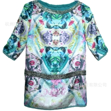 数码喷印加工钉珠面料印花加工