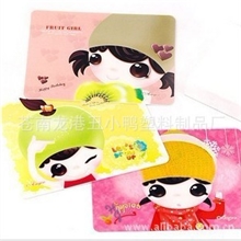 韩国可爱卡通鼠标垫水果女孩鼠标垫，3款选