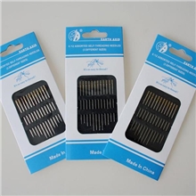 2013江湖地摊热卖免穿针金口盲人针老年人用针双孔针厂家批发