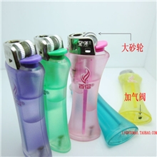 淘宝热卖可充气百得砂轮飞火打火机花瓶滑轮打火机