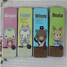 学生文具卡通动物图案文具盒/铁皮铅笔盒