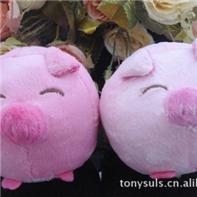 供应批发毛绒填充大头猪特价咪眼猪粉色圆鼻猪卡通花束公仔
