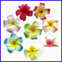 供应9cm仿真鸡蛋花多色爆款海边风情头饰发饰泡沫材质