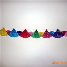 供应纸拉花，纸蜂窝，字母拉花，扇形纸拉花(图)PAPERGARLAND