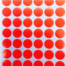1.0/1.5/1.9圆点不干胶贴/红色圆形色标不干胶贴