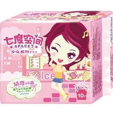 新包装七度空间卫生巾QSC7110娟爽网面日用10片*24包
