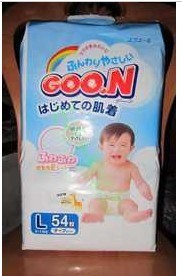日本原装最新版大王紙尿片GOO.N大王纸尿裤L54片行业第一品牌