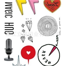 闪电徽章话筒爱心树纹现货tattoo纹身贴纸批发D-61