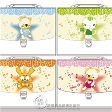 【优质价廉】A4手提风琴包动物彩印资料包学生卡通试卷包6格/7层