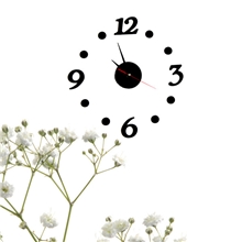 创意可爱DIY挂钟亚克力材质趣味装饰钟数字圆点时尚挂钟批发