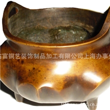 批发铜香炉上色铜香炉仿古高仿真香炉