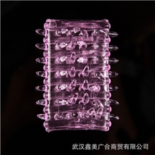 毛毛虫情趣用品水晶延时刺套环成人性用品批发加盟一件代发