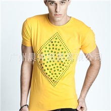 批发供应2012春夏时尚高档新款男装原单af纯棉休闲男式短袖T恤