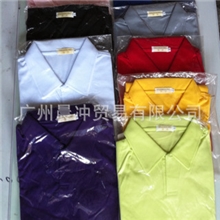 厂家现货供应200克精梳AB棉纯色空白翻领polo衫文化衫广告衫t恤衫