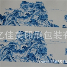 深圳丝印加工印刷，移印，热烫，青花款麻将机水贴纸图案