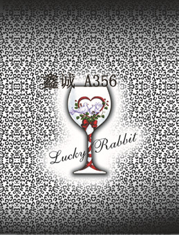 豹纹底定位花数码印花纸A356#