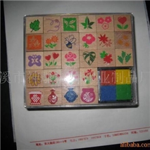 供应硬质PVC盒包装木制印章套装