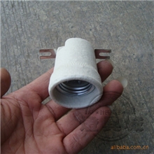 E27平灯头浴霸中间灯泡陶瓷灯头E27安装灯头不带线