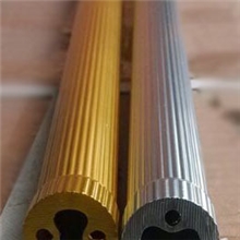 罗马条纹伸缩铝合金挂衣杆金银两色