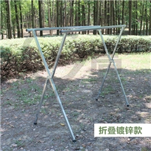 新款上市镀锌款免安装X型落地折叠晾衣架1字型摆地摊晾晒架