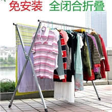 免安装款镀锌款晾衣架不锈钢全折叠晒衣架晒衣架厂家现货
