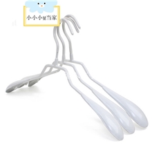 义乌高档防滑黑白色韩版浸塑勺子衣架干湿衣架批发高档服装店衣架
