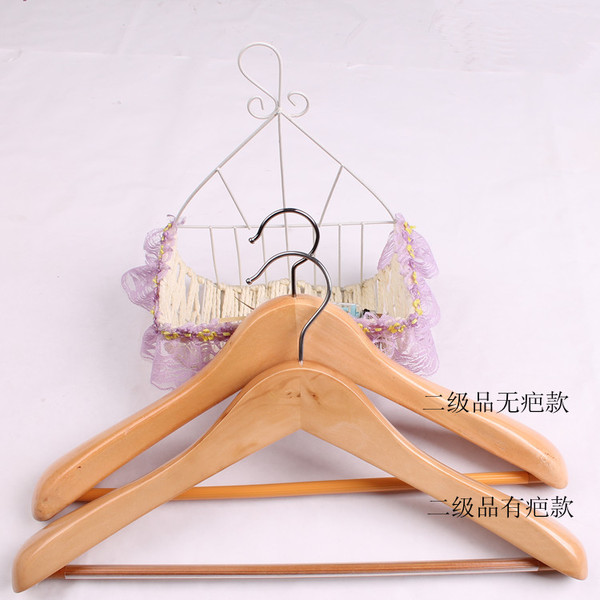 义乌293二级西装木色实木衣架批发高档衣橱衣挂厂家直销