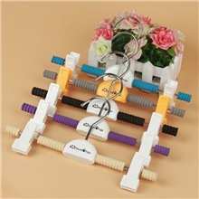 厂家供应彩色胶棉儿童裤架裤夹批发防滑晾衣架宝宝衣架套装